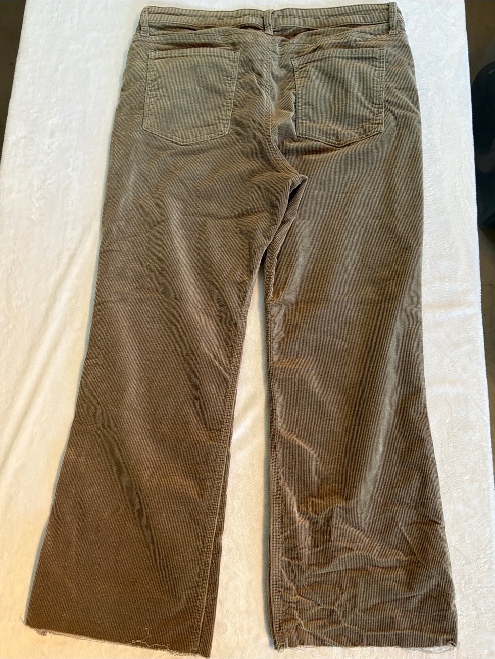 Kut from the Kloth Kelsey Ankle Flare Tan  Corduroy Trousers Size 16 - Picture 2 of 10